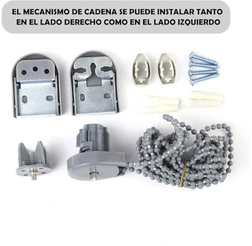 Estor Enrollable translúcido Liso (60-80-90-100-120-135-150x180 cm, Gris )