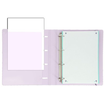 Carpeblock A4 Oxford Europeanbinder Plus Pastel Malva