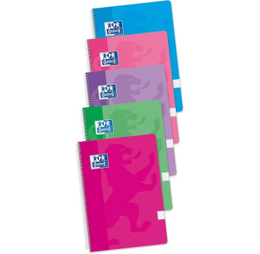 Oxford, Cuadernos A4 (Folio) Cuadrícula 4x4, Tapa Básica 80 Hojas Cuadrícula 4 mm Pack 4+1