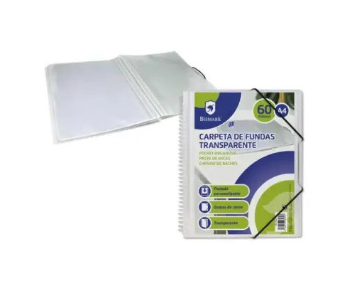 Carpeta Bismark Con Espiral Y 60 Fundas A4