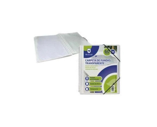 Carpeta Bismark Con Espiral Y 60 Fundas A4