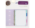 Oxford Strongline, Separadores Archivador 4 anillas A4, Plástico Opaco, 5 Posiciones, 4 Taladros, 5 Colores Pastel