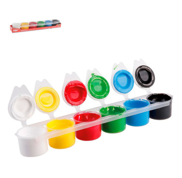 Témpera 6 colores estándar 15ml- MP