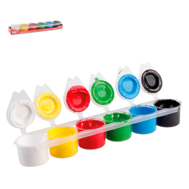 Témpera 6 colores estándar 15ml- MP
