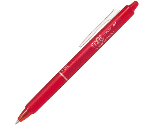 Pilot FriXion Ball Clicker Bolígrafo retráctil de tinta líquida, tinta termosensible borrable, punta mediana de 0,7 mm