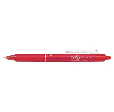 Pilot FriXion Ball Clicker Bolígrafo retráctil de tinta líquida, tinta termosensible borrable, punta mediana de 0,7 mm