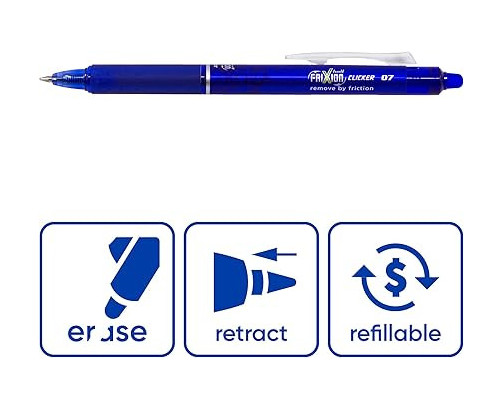 Pilot 151925 - Bolígrafo borrable, color azul, BLRT-​FR7-​L