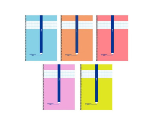 Cuaderno espiral  cuadrovia 4x4mm 40h 70g tapa carton  A5 ( Pack de 1 )