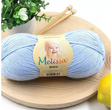 Lana Bebé Azul Pastel 6