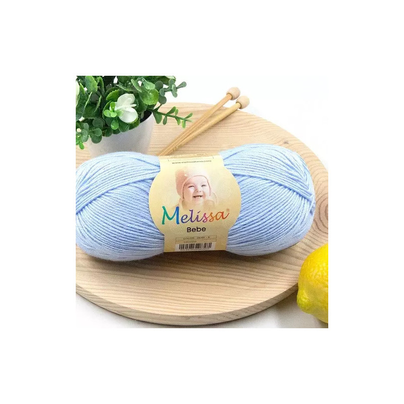 Lana Bebé Azul Pastel 6