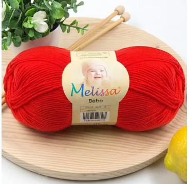 Lana Bebé Rojo Intenso 12