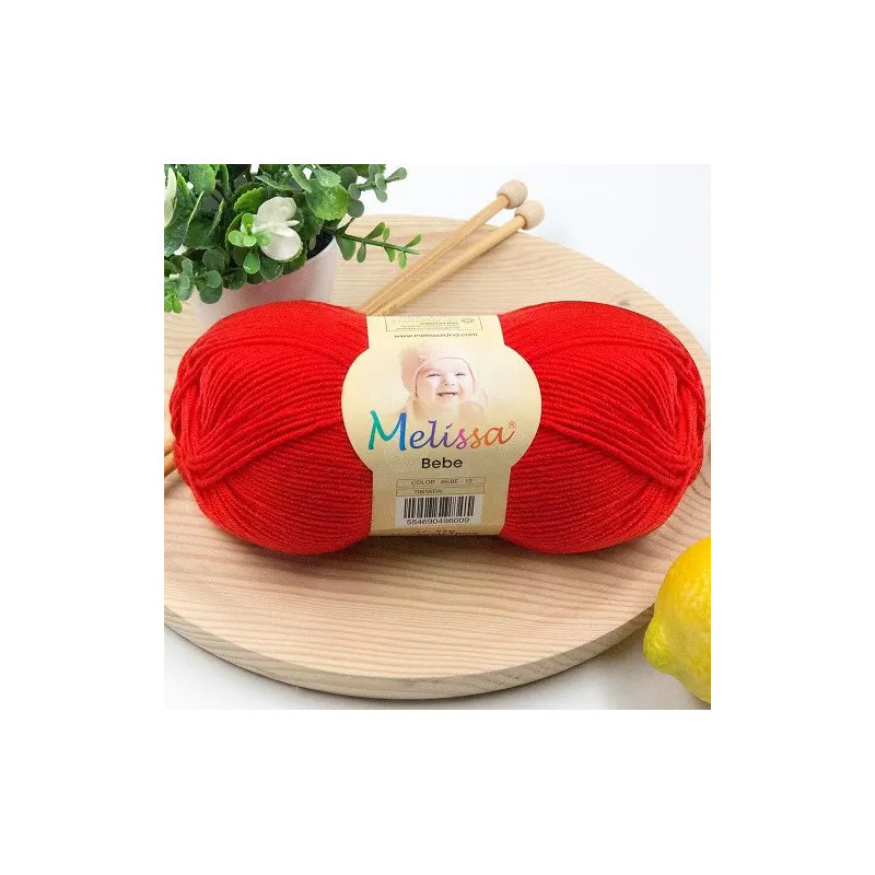 Lana Bebé Rojo Intenso 12