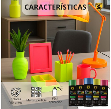 Pintura Spray  Barniz brillanta Fluorescente 400ML