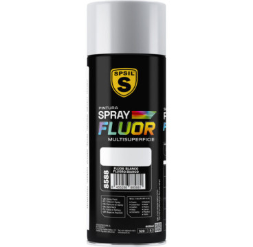 SPSIL Pintura Spray 400ml,Blanco  Fluorescente