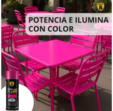 SPSIL Pintura Spray 400ml,Blanco  Fluorescente