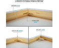 CHELY INTERMARKET MOD563 Lienzos Para Pintar 50x70 CM Bastidor Madera 24 MM Algodón Blanco