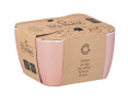 Set de 4 Tazas de Porcelana Rosa de 410 ml, Cada Taza: 12.5 x 8.8 x 10.8 cm, Set: 20 x 11.7 x 18.5 cm