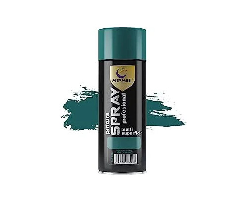 SPSIL Pintura Spray 400ml, Spray Acrílico para Metal/Madera/Plástico (Verde Carruaje Brillo 8540, Paquete de 1)