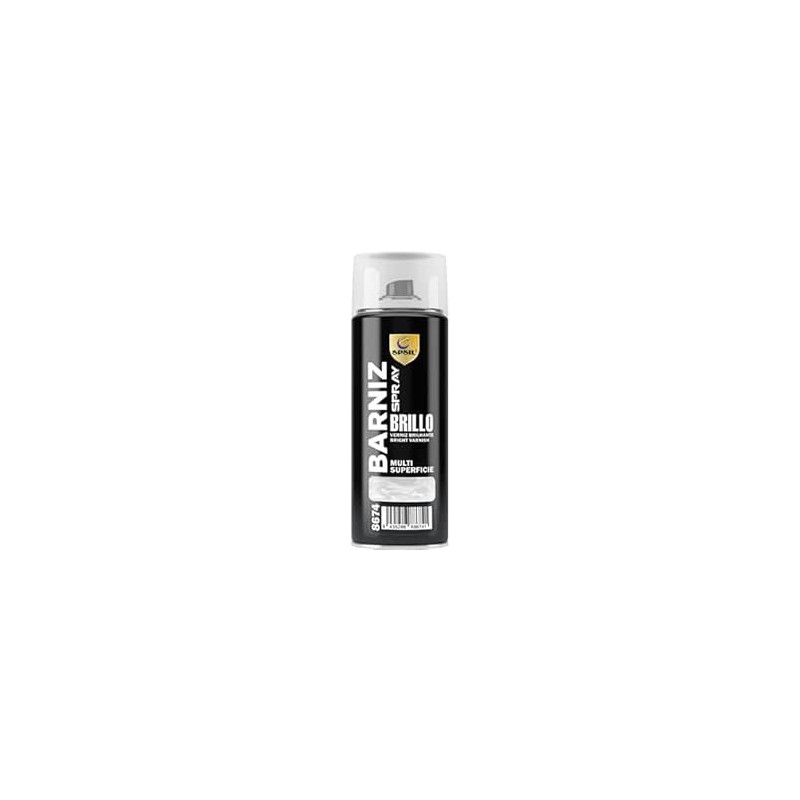 SPSIL Pintura Spray 400ml, ( Barniz Brillo 8574, Paquete de 1 )