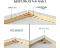 PACK 5 Lienzos Para Pintar 30x40 CM Bastidor Madera 16 MM Algodón Blanco Preimprimado Profesional Para Acrílico Óleo