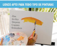 PACK 5 Lienzos Para Pintar 30x40 CM Bastidor Madera 16 MM Algodón Blanco Preimprimado Profesional Para Acrílico Óleo