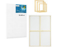 Pack 2 Lienzos Para Pintar 70x100 CM Bastidor Madera 16 MM Algodón Blanco