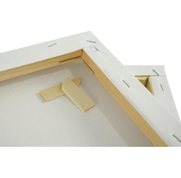 Pack 2 Lienzos Para Pintar 70x100 CM Bastidor Madera 16 MM Algodón Blanco
