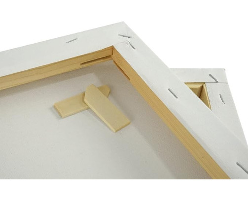 Pack 2 Lienzos Para Pintar 70x100 CM Bastidor Madera 16 MM Algodón Blanco