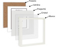Marco con profundidad 20x20cm (Interior 15x15 cm) Blanco MOD 3503 de madera con paspartú.