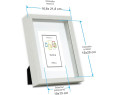 Marco con profundidad 15x20cm (Int 10x15cm) Blanco MOD 3503 madera con paspartu