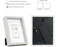 Marco con profundidad 15x20cm (Int 10x15cm) Blanco MOD 3503 madera con paspartu
