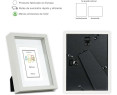 Marco con profundidad 18x24cm (Int 13x18cm) Blanco MOD 3503 madera con paspartu