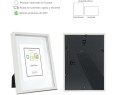Marco con profundidad 20x25cm (Int 15x20cm) Blanco MOD 3503 madera con paspartu