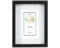 Marco con profundidad 10x15cm (Int 7x10cm) Negro MOD 3503 madera con paspartu