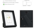Marco con profundidad 10x15cm (Int 7x10cm) Negro MOD 3503 madera con paspartu