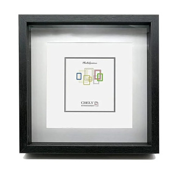 Chely Intermarket | Marcos con Profundidad 15x15cm (Medida Interior de paspartú 10x10cm) (Negro) MOD-3503