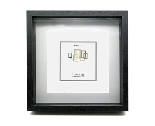 Chely Intermarket | Marcos con Profundidad 15x15cm (Medida Interior de paspartú 10x10cm) (Negro) MOD-3503