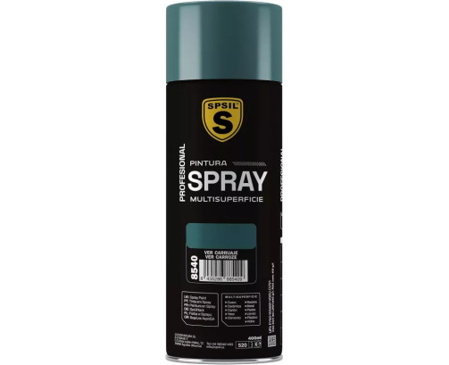 SPSIL Pintura Spray 400ml, Spray Acrílico para Metal/Madera/Plástico (Verde Carruaje Brillo 8540, Paquete de 1)