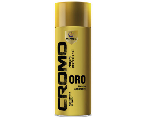 SPSIL Pintura Spray Metalizado 400ml,( Cromo Oro8599 , Paquete de 1 ),