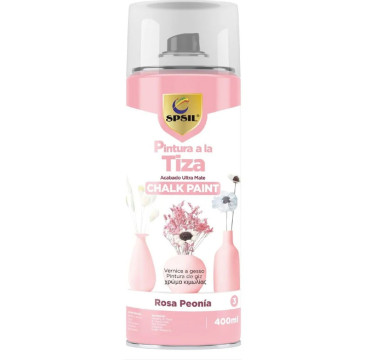 Pintura Spray a la Tiza Color Pastel Acabado Ultra Mate - Rosa Peonia 400ml SPSIL T-003