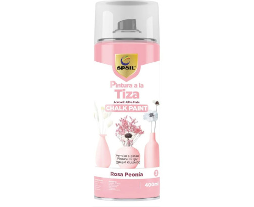 Pintura Spray a la Tiza Color Pastel Acabado Ultra Mate - Rosa Peonia 400ml SPSIL T-003