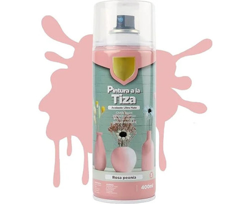 Pintura Spray a la Tiza Color Pastel Acabado Ultra Mate - Rosa Peonia 400ml SPSIL T-003