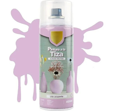 Pintura Spray a la Tiza Color Pastel Acabado Ultra Mate - Lila Acuarela 400ml SPSIL T-005
