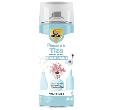 Pintura Spray a la Tiza Color Pastel Acabado Ultra Mate - Azul Nube 400ml ,SPSIL T-006