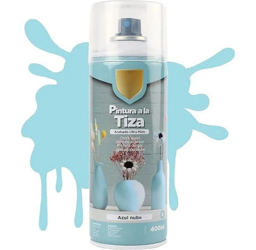 Pintura Spray a la Tiza Color Pastel Acabado Ultra Mate - Azul Nube 400ml ,SPSIL T-006