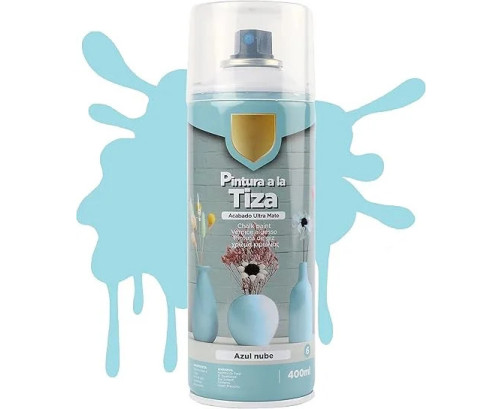 Pintura Spray a la Tiza Color Pastel Acabado Ultra Mate - Azul Nube 400ml ,SPSIL T-006