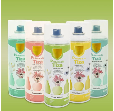 Pintura Spray a la Tiza Color Pastel Acabado Ultra Mate - Azul Nube 400ml ,SPSIL T-006