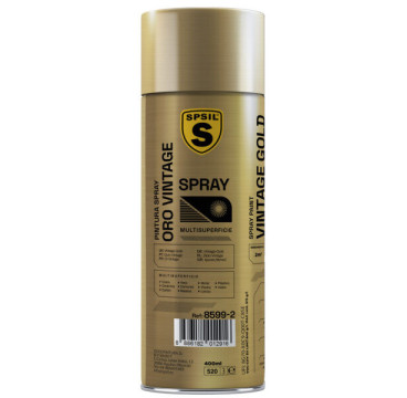 Pintura Spray Especial Oro Vintage Multicolor Profesional 400ml Adecuado Metal Madera y Plástico,8599-2