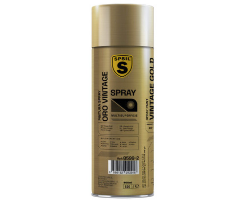 Pintura Spray Especial Oro Vintage Multicolor Profesional 400ml Adecuado Metal Madera y Plástico,8599-2