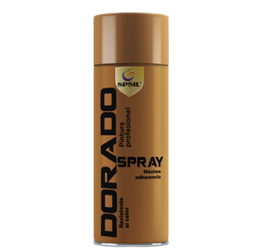 Spray Dorado Brillo Multicolor Profesional 400ml Adecuado Metal Madera y Plástico 8567